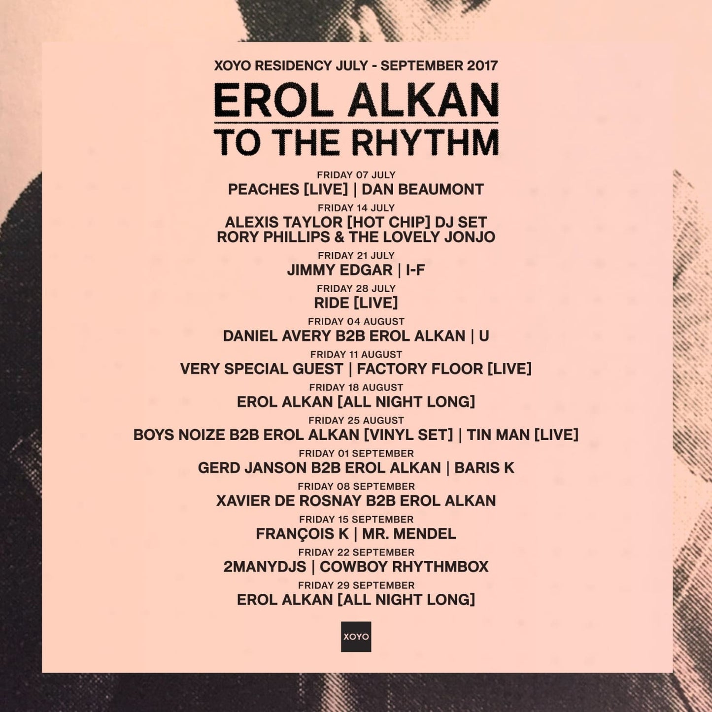 Erol Alkan Announces XOYO Residency